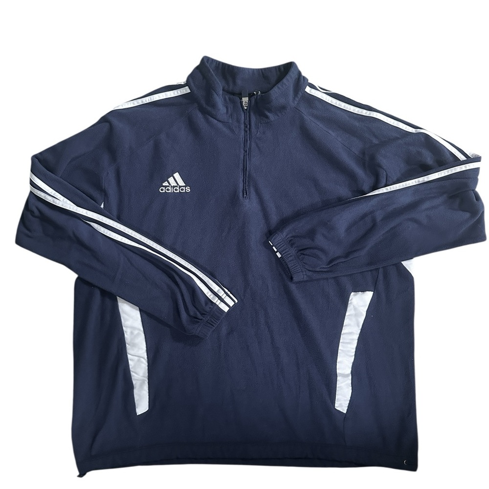 Adidas 1/4 Zip Fleece Pullover Shirt Mens XL